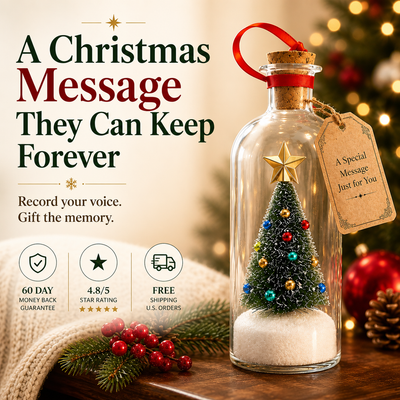 Everwish Recordable Christmas Tree in a Bottle